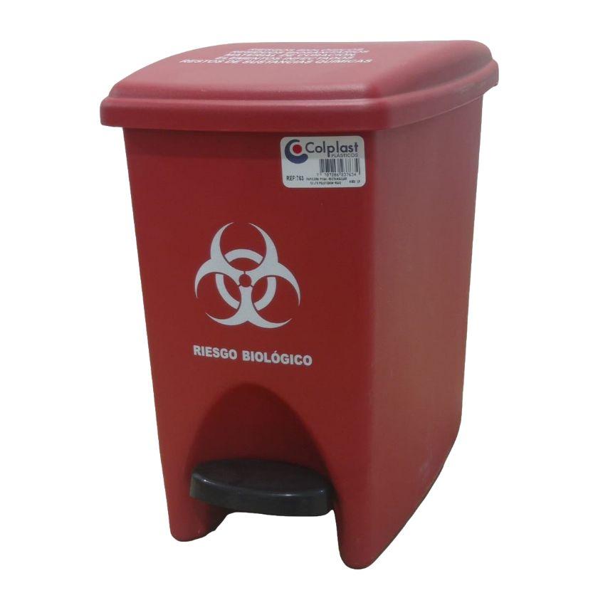 PAPELERA 12LIT RECTANG PED ROJO 763 PELE - Referencia 10103710 en PLASDECOR Montería
