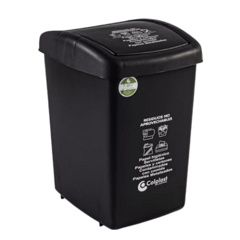 PAPELERA 36 LIT T/PLANA NEGRO 682 COLPLA