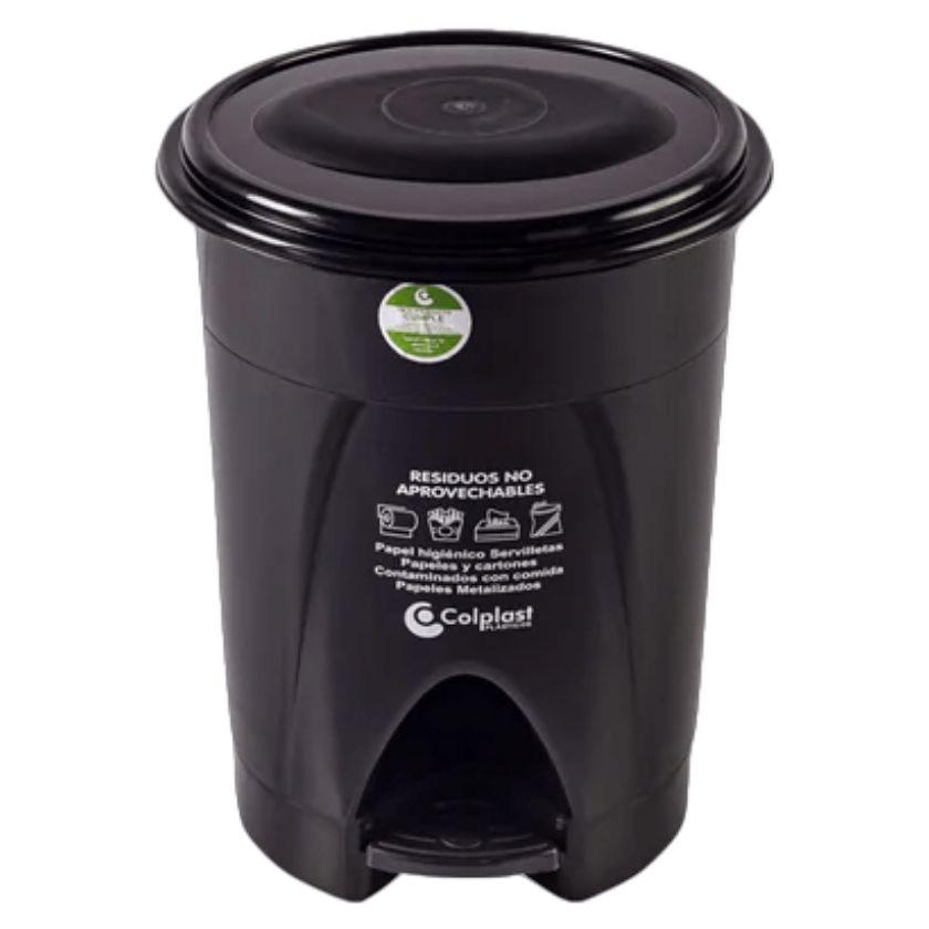 PAPELERA 25LT PEDAL NEGRO C/E PLTZ 1101 - Referencia 10103783 en PLASDECOR Montería