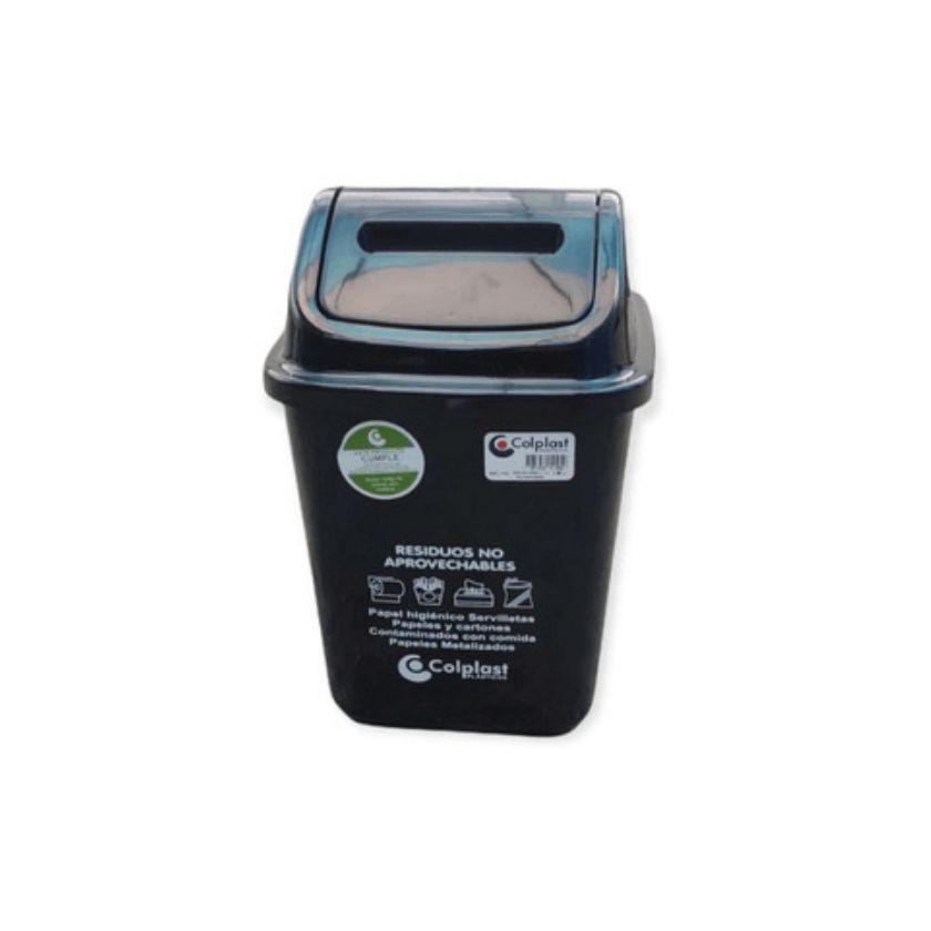 PAPELERA 10LTS V/VEN NEGRA 1105 COLPLAST - Referencia 10103793 en PLASDECOR Montería