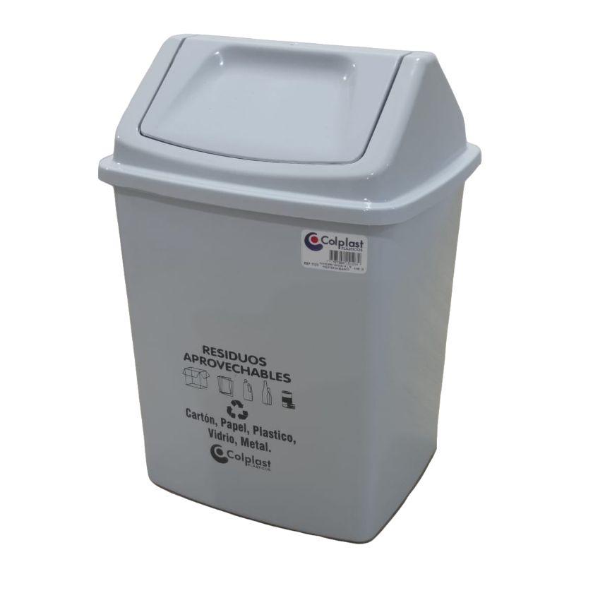 PAPELERA 14LTS VAIVEN BLANCO PLTZ 1123 C - Referencia 10103826 en PLASDECOR Montería