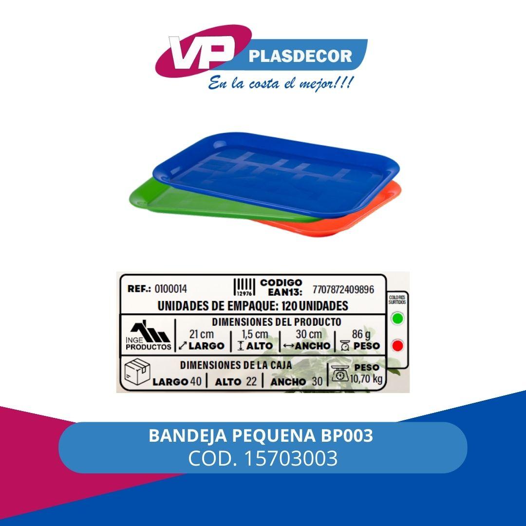 BANDEJA PEQUENA BP003   INGEPRODUCTOS - Referencia 15703003 en PLASDECOR Montería