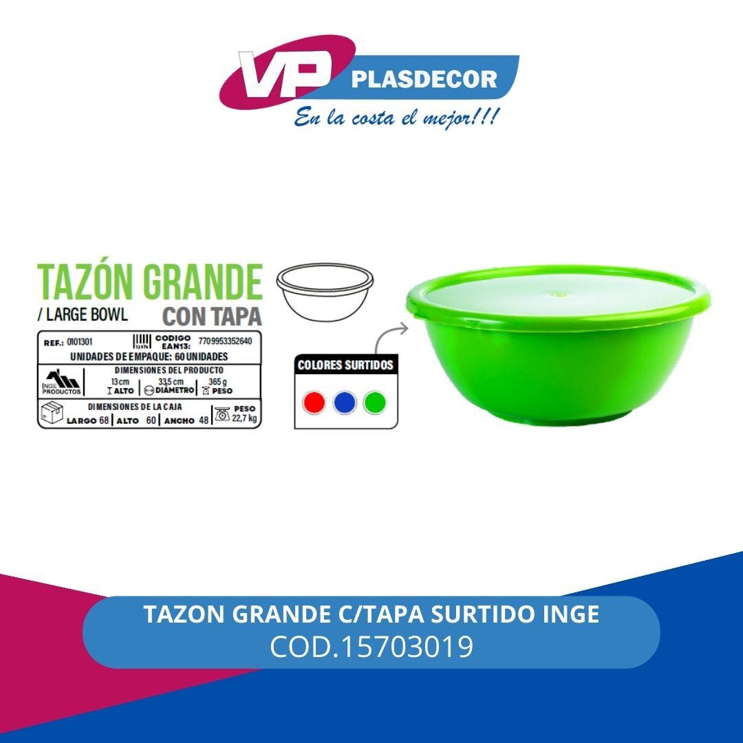 TAZON GRANDE C/TAPA SURTIDO INGEPRODUCTO - Referencia 15703019 en PLASDECOR Montería
