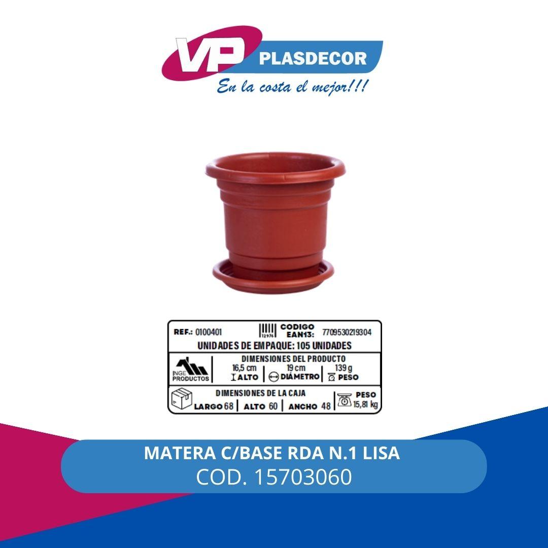 MATERA C/BASE RDA N.1 LISA INGEPRODUCTO - Referencia 15703060 en PLASDECOR Montería