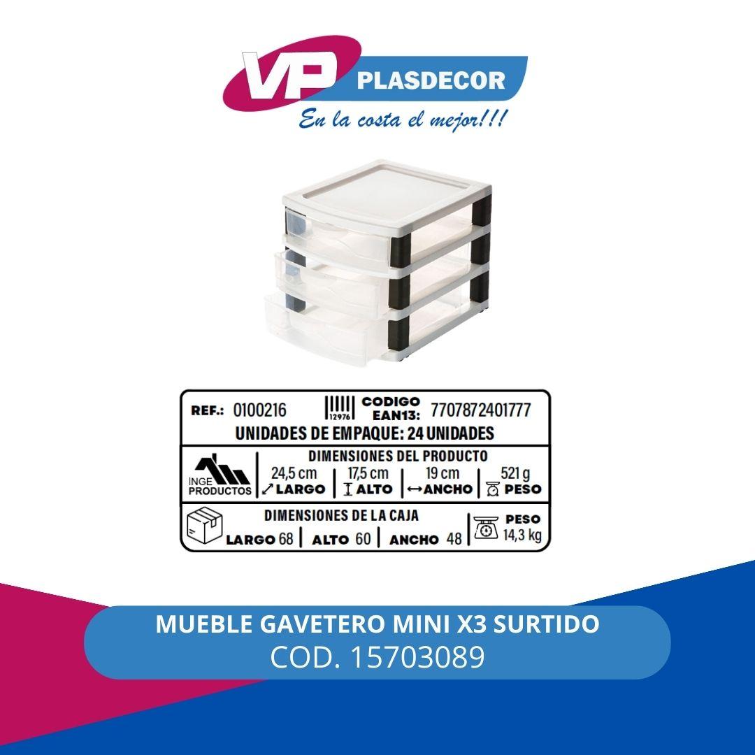 MUEBLE GAVETERO MINI X3 SURTIDO INGEPROD - Referencia 15703089 en PLASDECOR Montería