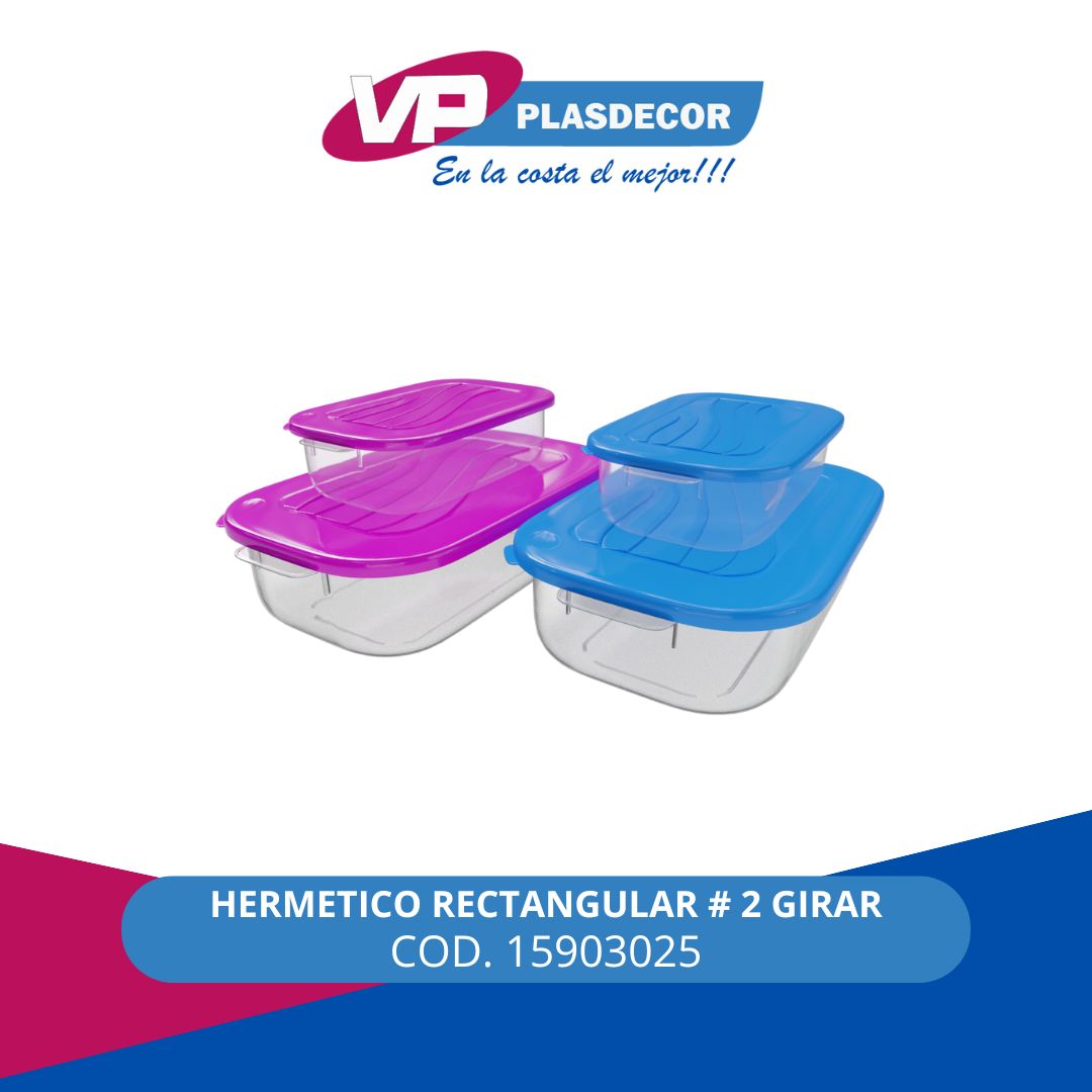 HERMETICO RECTANGULAR # 2 GIRAR