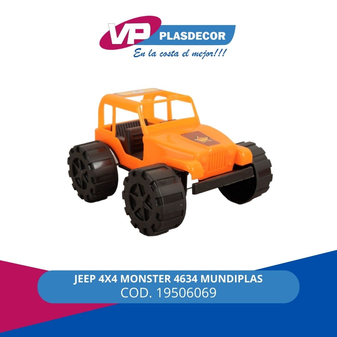 JEEP 4X4 MONSTER 4634 MUNDIPLAS - Referencia 19506069 en PLASDECOR Montería