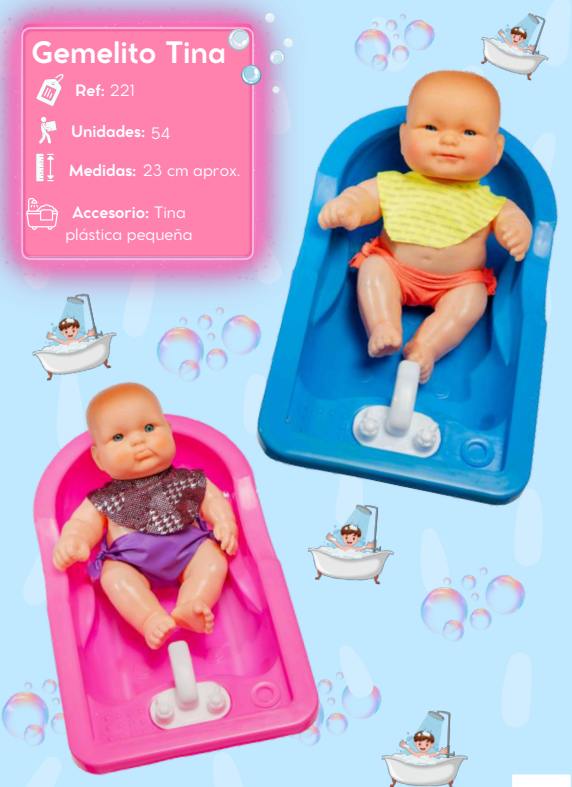 BEBE GEMELITO EN TINA 221 COLMUNECOS