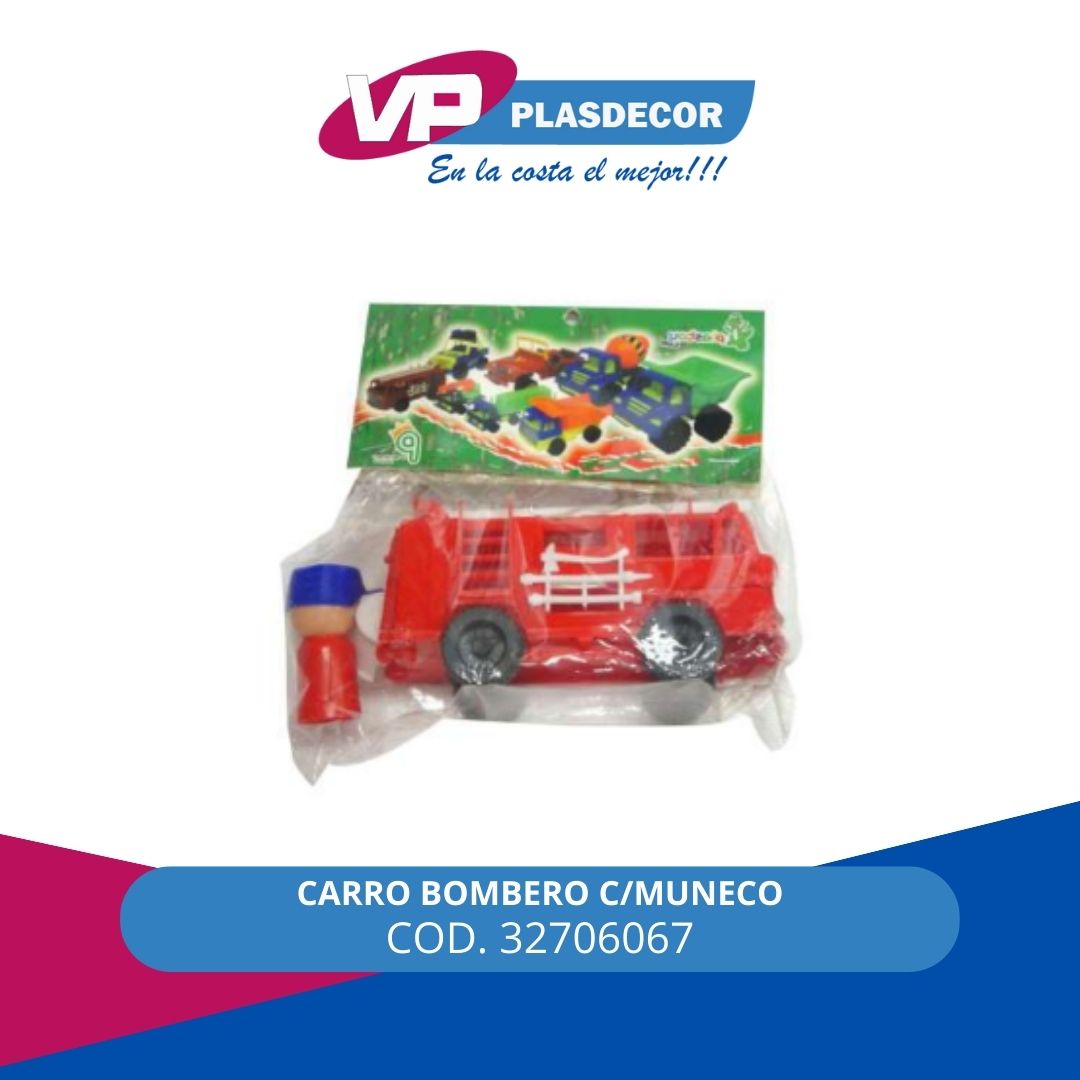 CARRO BOMBERO C/MUNECO 100653 PROYECCION
