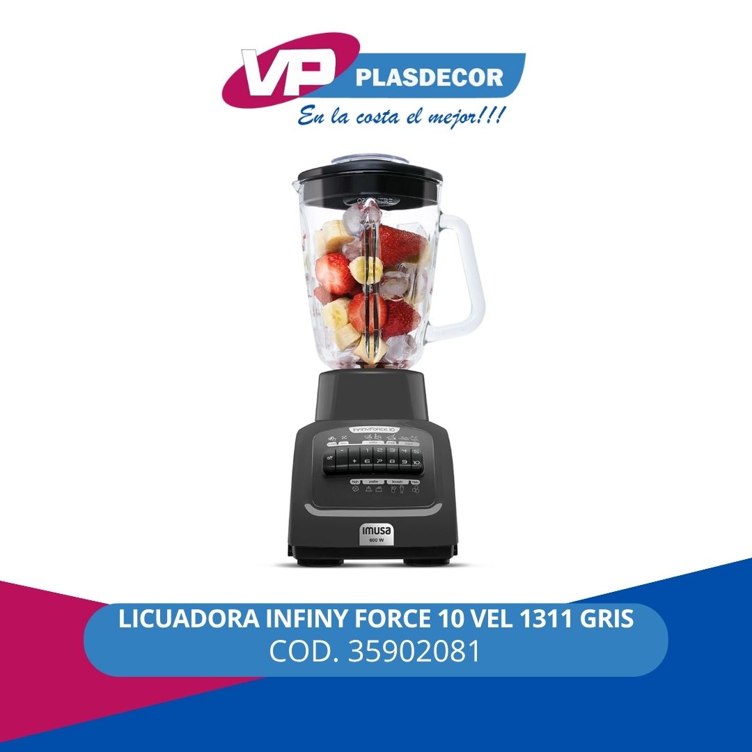 LICUADORA INFINY FORCE 10 VEL 1311 GRIS - Referencia 35902081 en PLASDECOR Montería