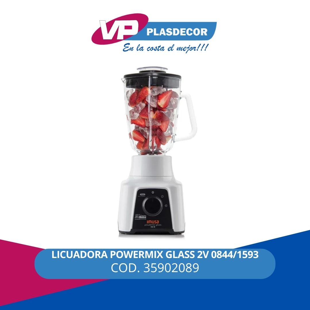 LICUADORA POWERMIX GLASS 2V 0844/1593 IM - Referencia 35902089 en PLASDECOR Montería