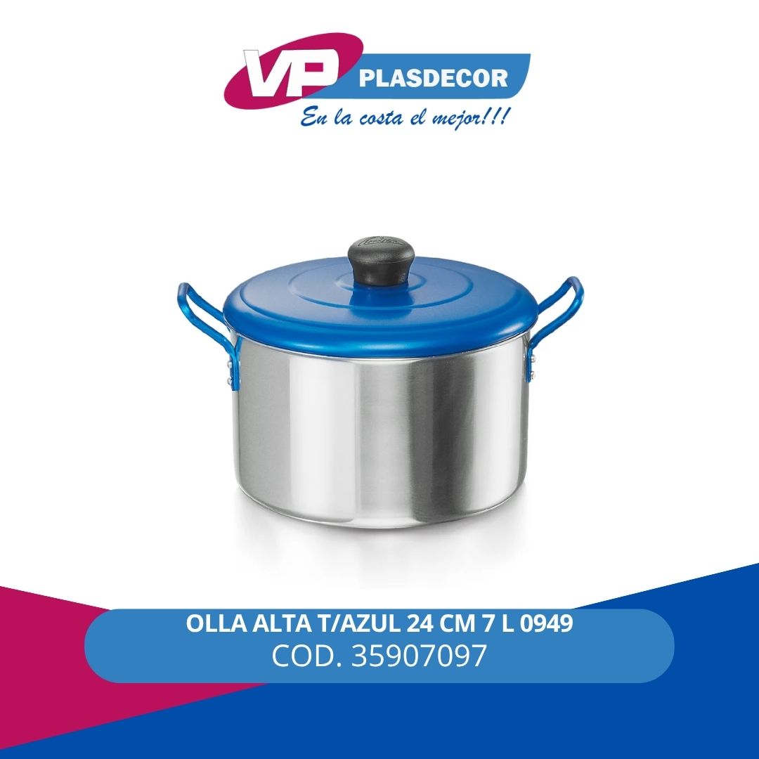 OLLA ALTA T/AZUL 24 CM 7 L 0949 IMUSA - Referencia 35907097 en PLASDECOR Montería