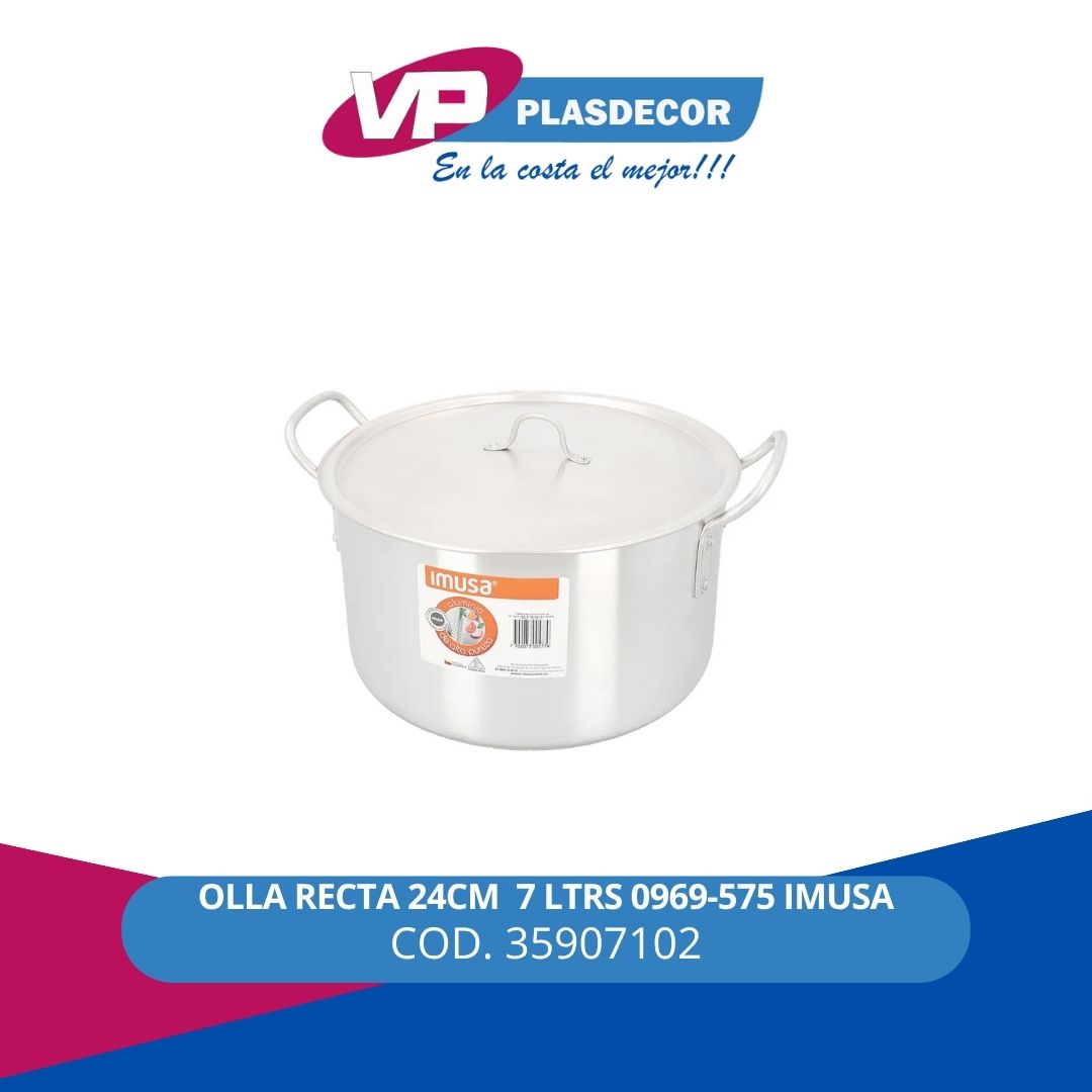 OLLA RECTA 24CM  7 LTRS 0969-575 IMUSA - Referencia 35907102 en PLASDECOR Montería