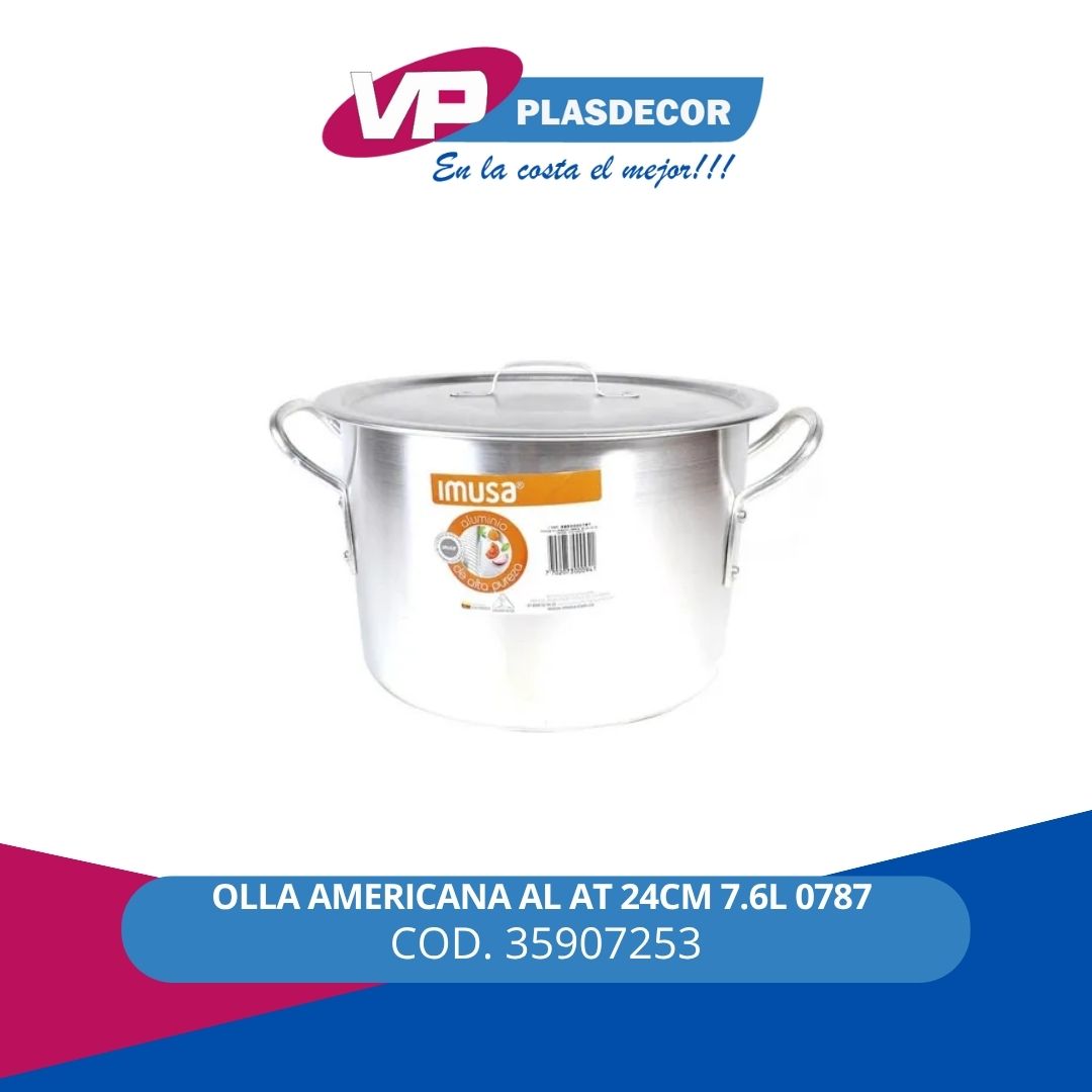 OLLA AMERICANA AL AT 24CM 7.6L 0787 IMUS - Referencia 35907253 en PLASDECOR Montería