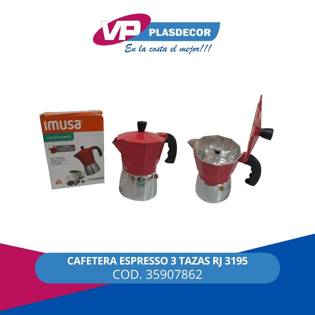 CAFETERA ESPRESSO 3 TAZAS RJ 3195 IMUSA - Referencia 35907862 en PLASDECOR Montería