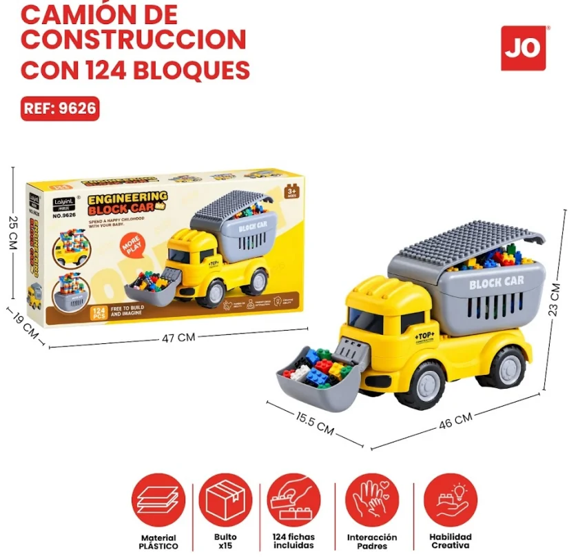 CAMION CONTRUCC C/BLOQUE X124 PZS 9626 - Referencia 533061423 en PLASDECOR Montería