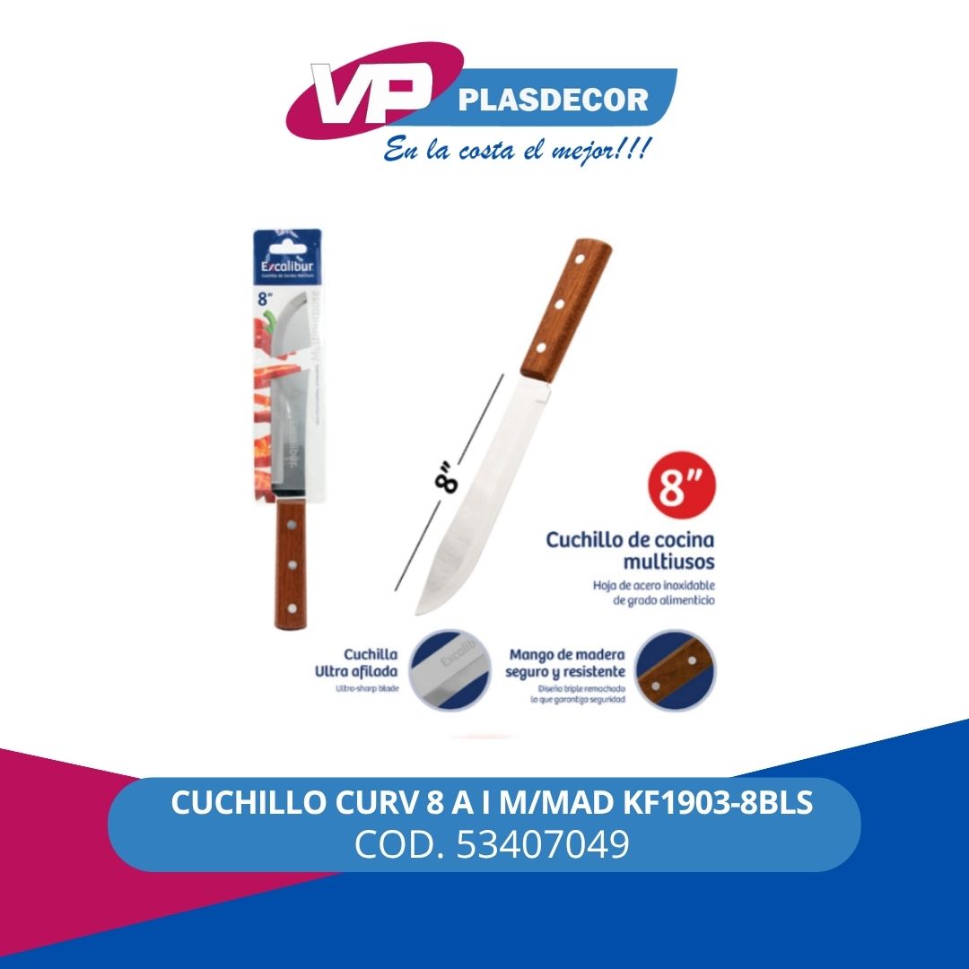 CUCHILLO CURV 8 A I M/MAD KF1903-8BLS - Referencia 53407049 en PLASDECOR Montería