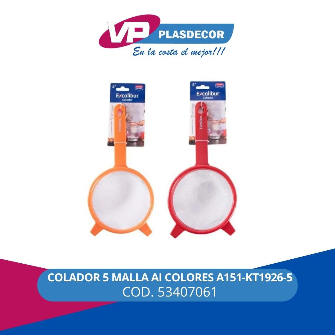 COLADOR 5 MALLA AI COLORES A151-KT1926-5