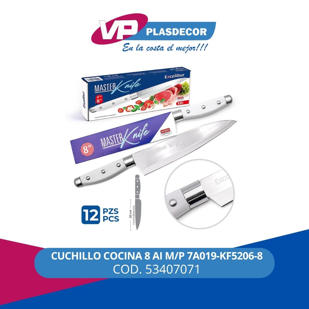 CUCHILLO COCINA 8 AI M/P 7A019-KF5206-8 - Referencia 53407071 en PLASDECOR Montería