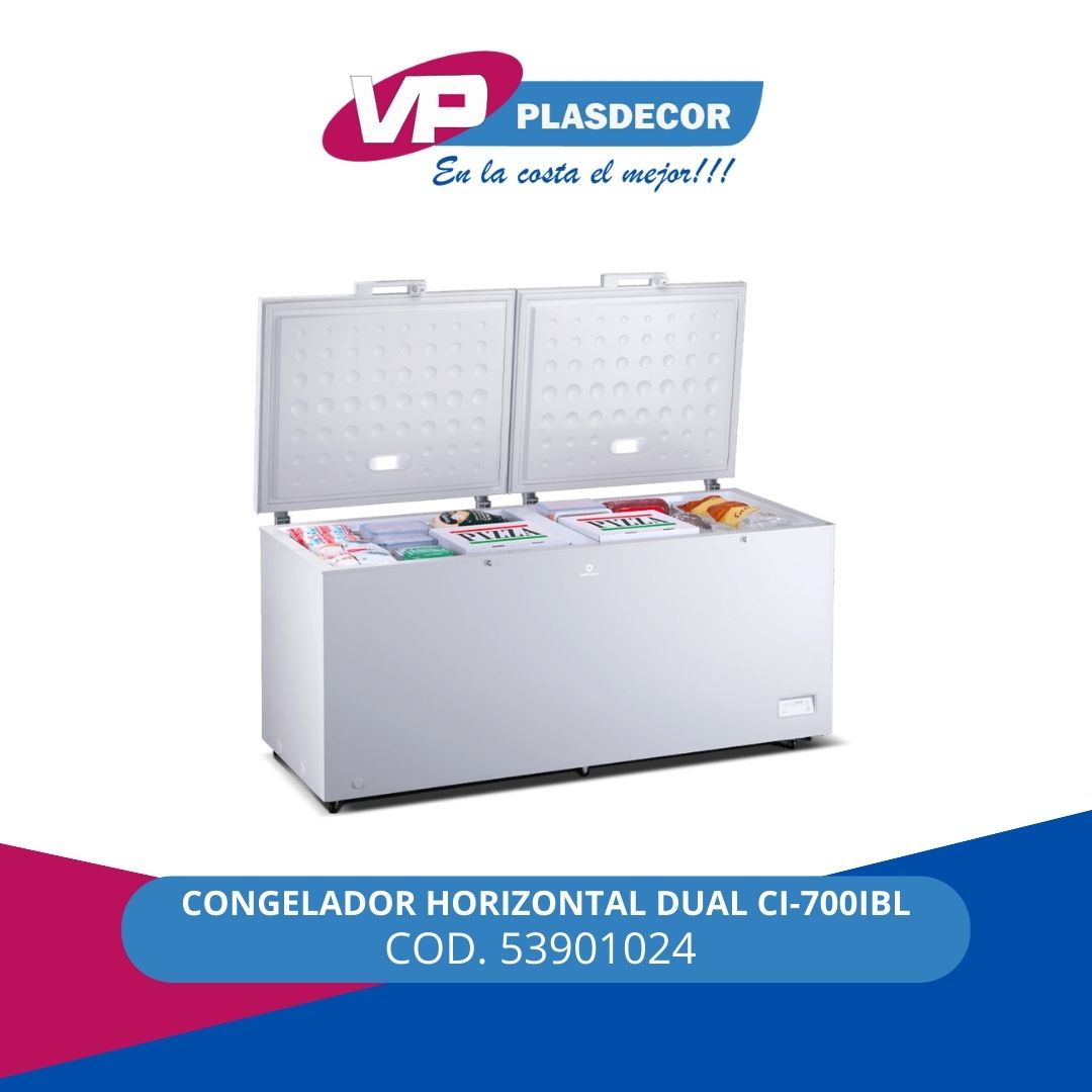 CONGELADOR HORIZONTAL DUAL CI-700IBL - Referencia 53901024 en PLASDECOR Montería