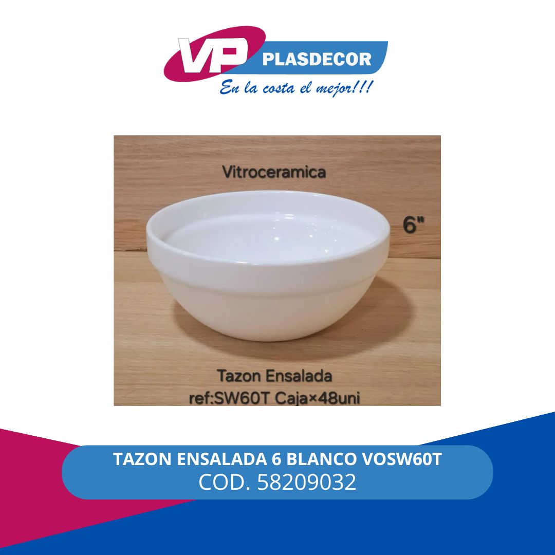 TAZON ENSALADA 6 BLANCO VOSW60T DECORGLA