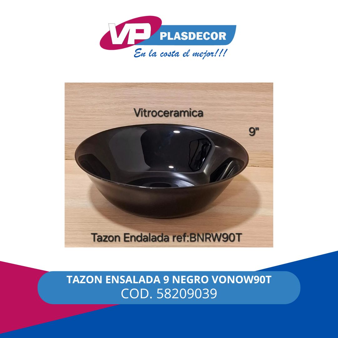 TAZON ENSALADA 9 NEGRO VONOW90T DECORGLA