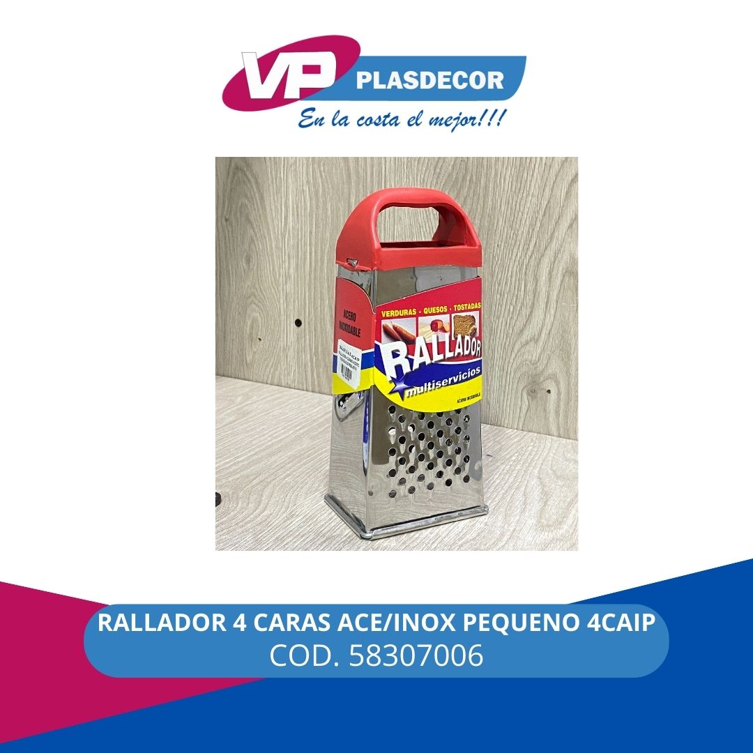 RALLADOR 4 CARAS ACE/INOX PEQUENO 4CAIP - Referencia 58307006 en PLASDECOR Montería
