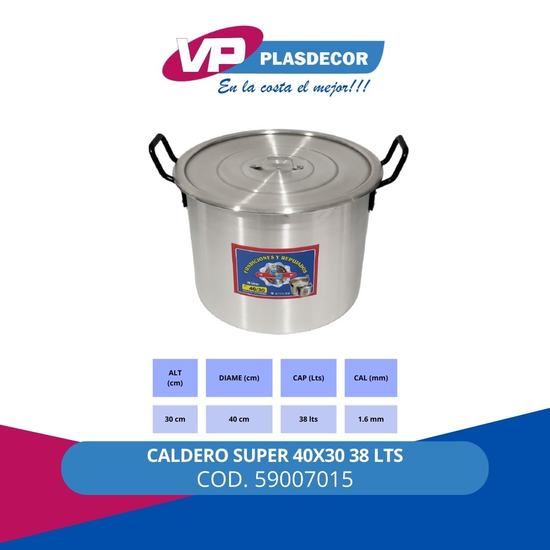 CALDERO SUPER 40X30 38 LTS REPUJADOS - Referencia 59007015 en PLASDECOR Montería