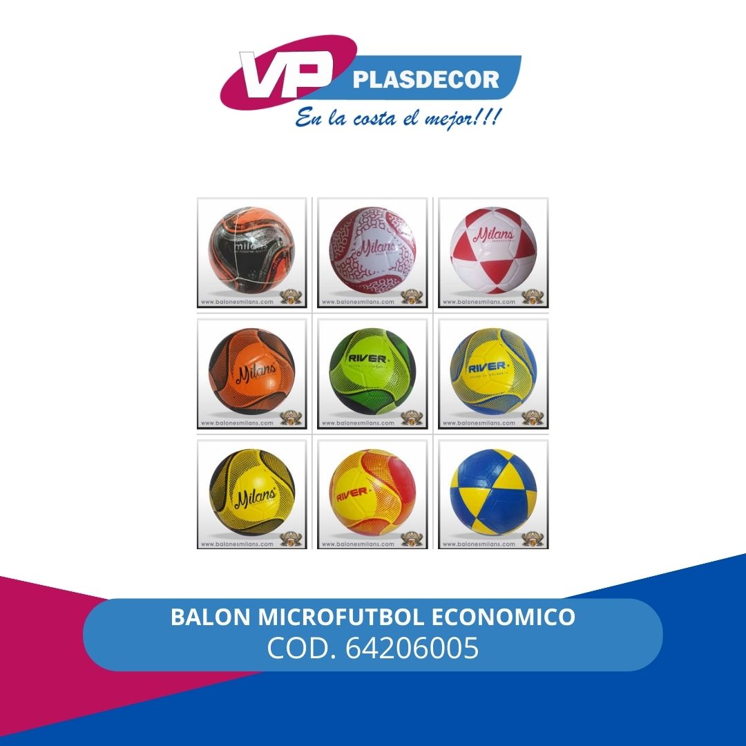 BALON MICROFUTBOL ECONOMICO MILANS