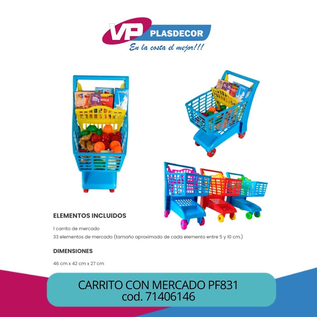 CARRITO CON MERCADO PF831 FENIX - Referencia 71406146 en PLASDECOR Montería
